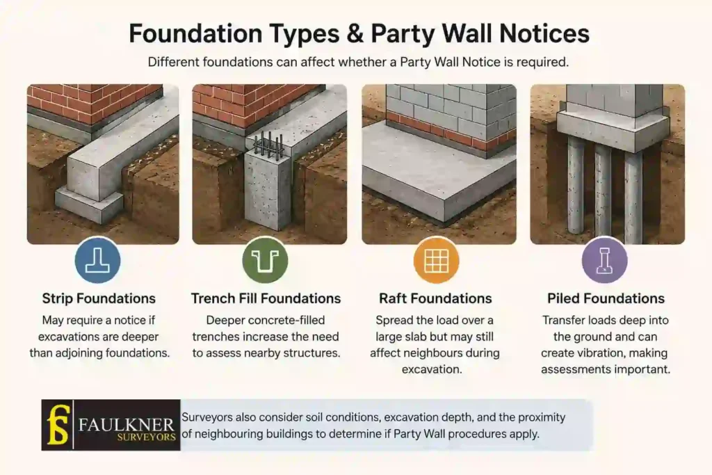 How Do Construction Methods Affect Party Wall Requirements? A Homeowner’s Guide 1 How Do Different Foundation Types Influence Party Wall Notices High-Wycombe?